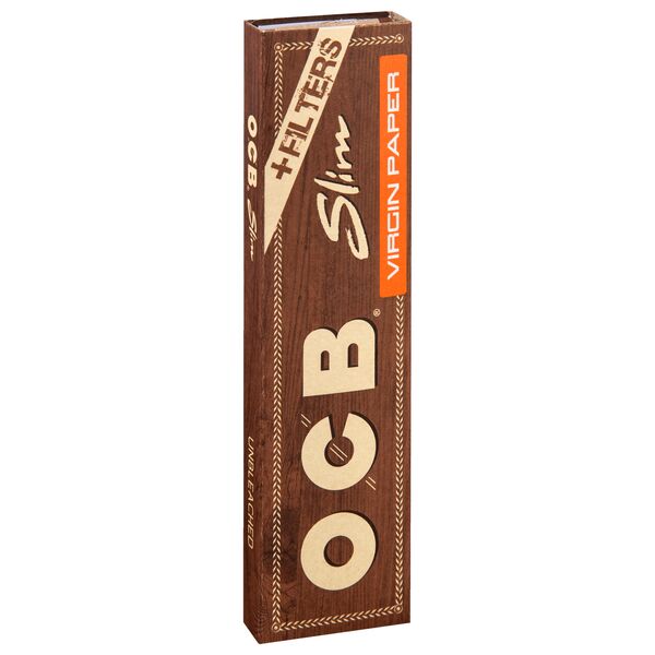 OCB Unbleached Virgin Premium King Size Slim + Tips