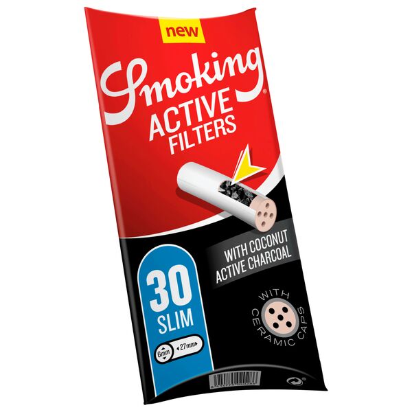 Smoking Active Filter Slim - 6 mm - 30er Packung