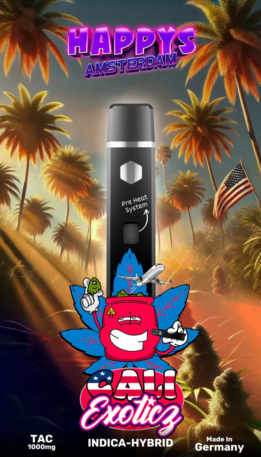 Happys Amsterdam - TAC Vape - Cali Exoticz - Indica Hybrid - 1 Ml