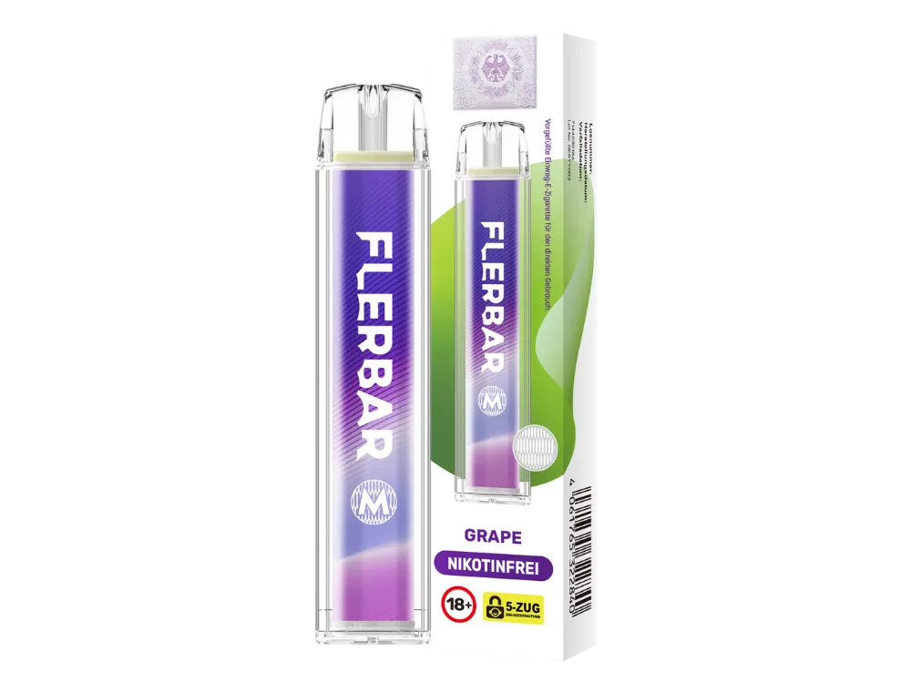 Flerbar M Einweg E-Zigarette - 600 Züge - 0 mg/ml - Nikotinfrei