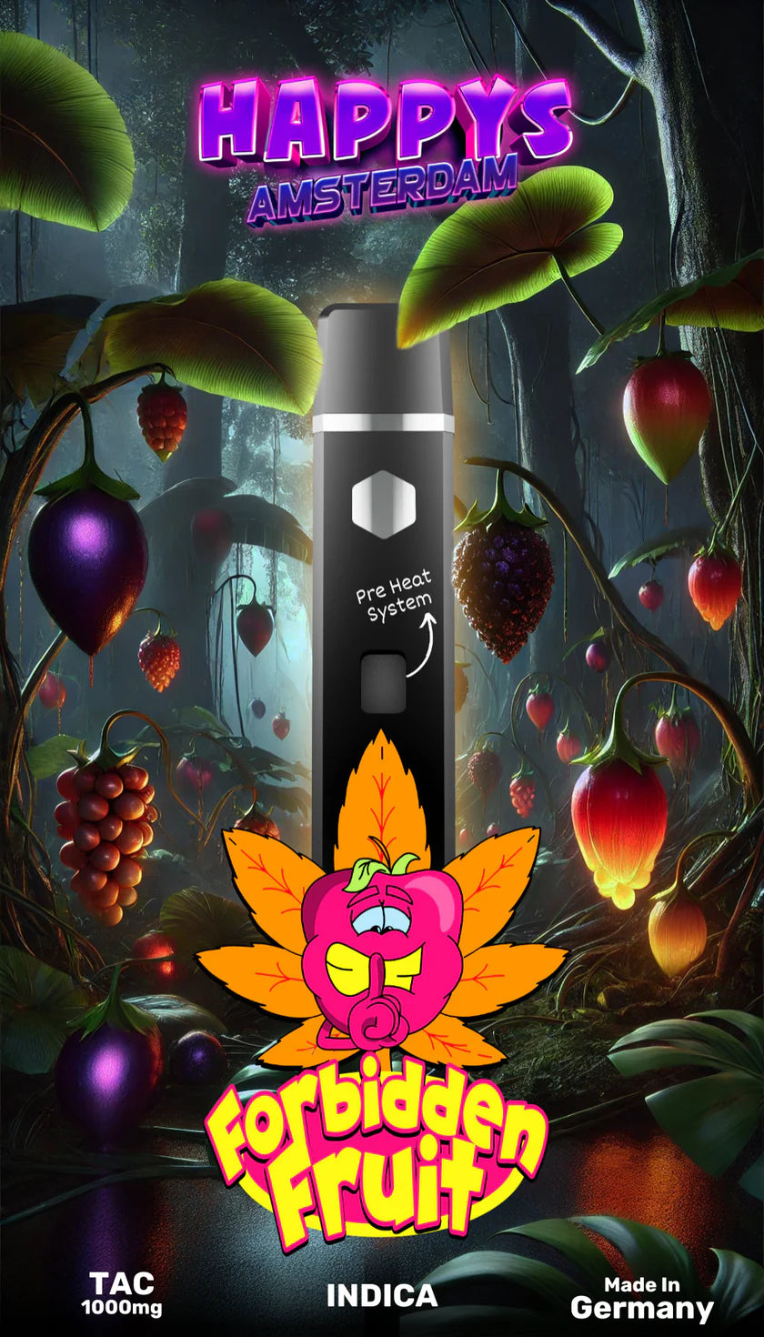 Happys Amsterdam - TAC Vape - Forbidden Fruit - Indica - 1 Ml