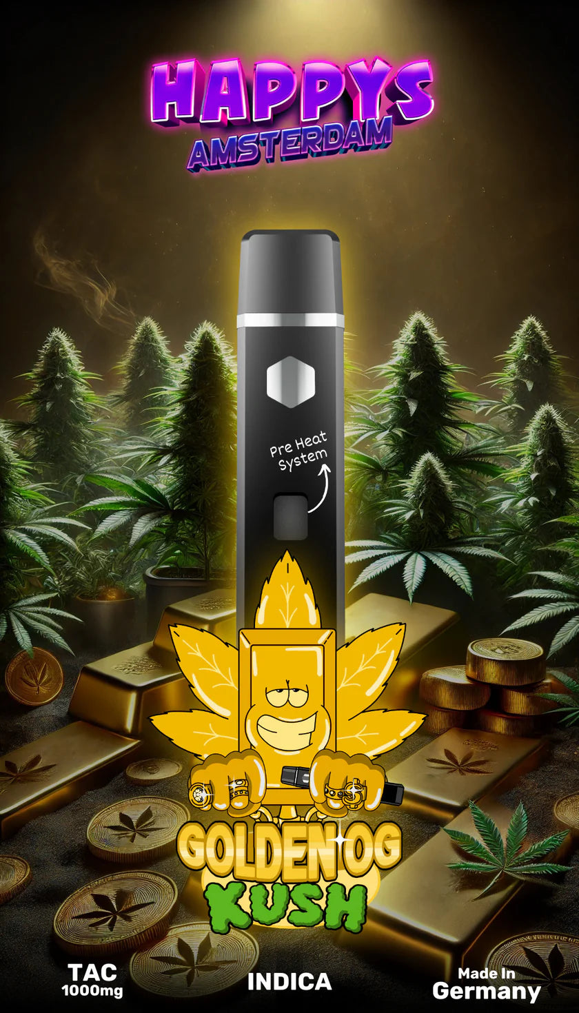 Happys Amsterdam - TAC Vape - Golden OG Kush - Indica - 1 Ml