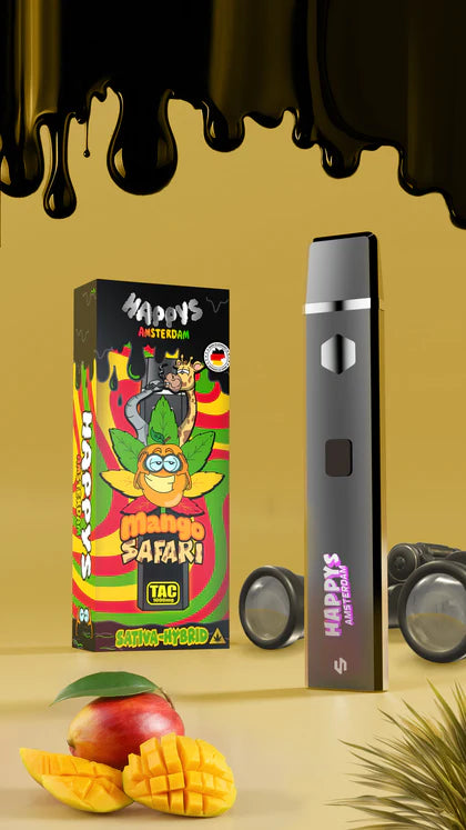 Happys Amsterdam - TAC Vape - Mango Safari - Sativa Hybrid - 1 Ml