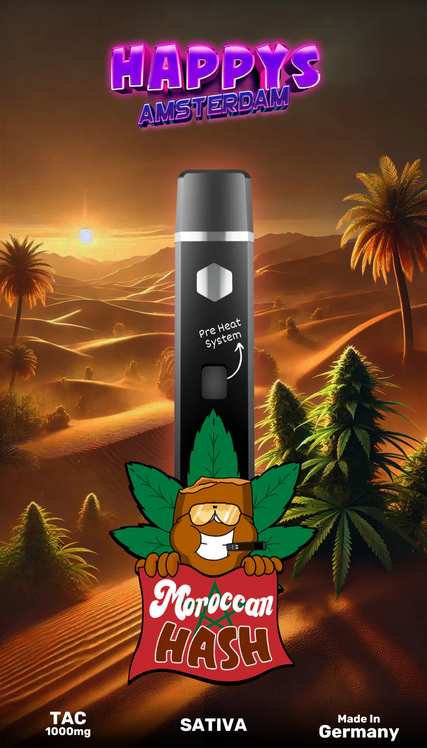 Happys Amsterdam - TAC Vape - Morrocan Hash - Sativa - 1 Ml