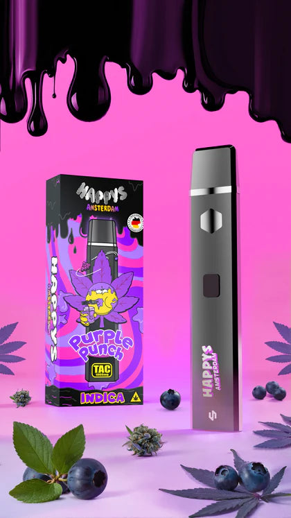 Happys Amsterdam - TAC Vape - Purple Punch - Indica - 1 Ml