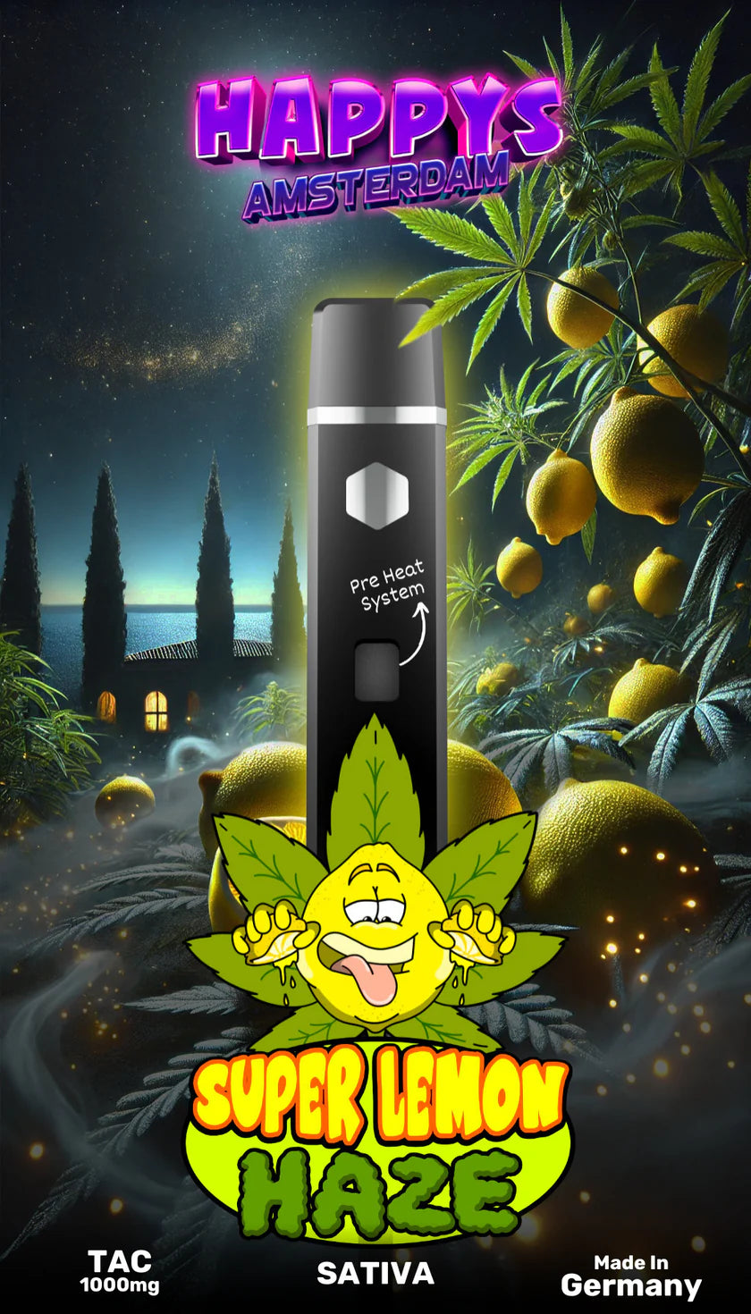 Happys Amsterdam - TAC Vape - Super Lemon Haze - Sativa - 1 Ml