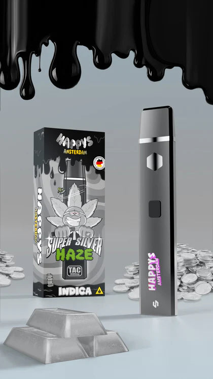 Happys Amsterdam - TAC Vape - Super Silver Haze - Indica - 1 Ml