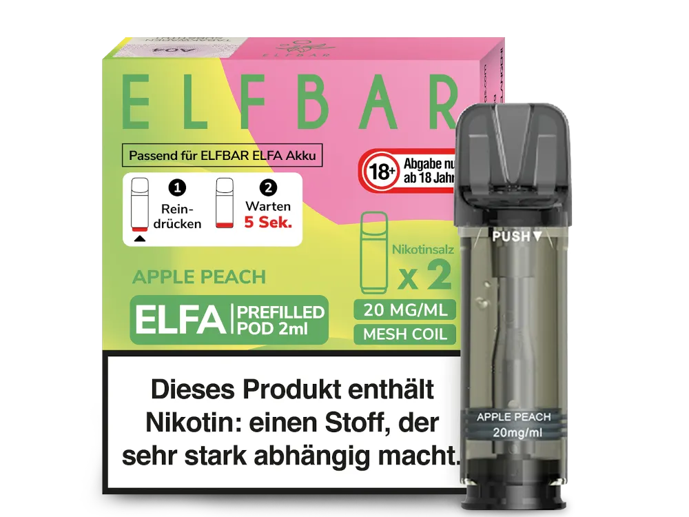 Elfbar Elfa Pod - 2 x 600 Züge - 20 mg/ml - 2 Stück à 2 ml