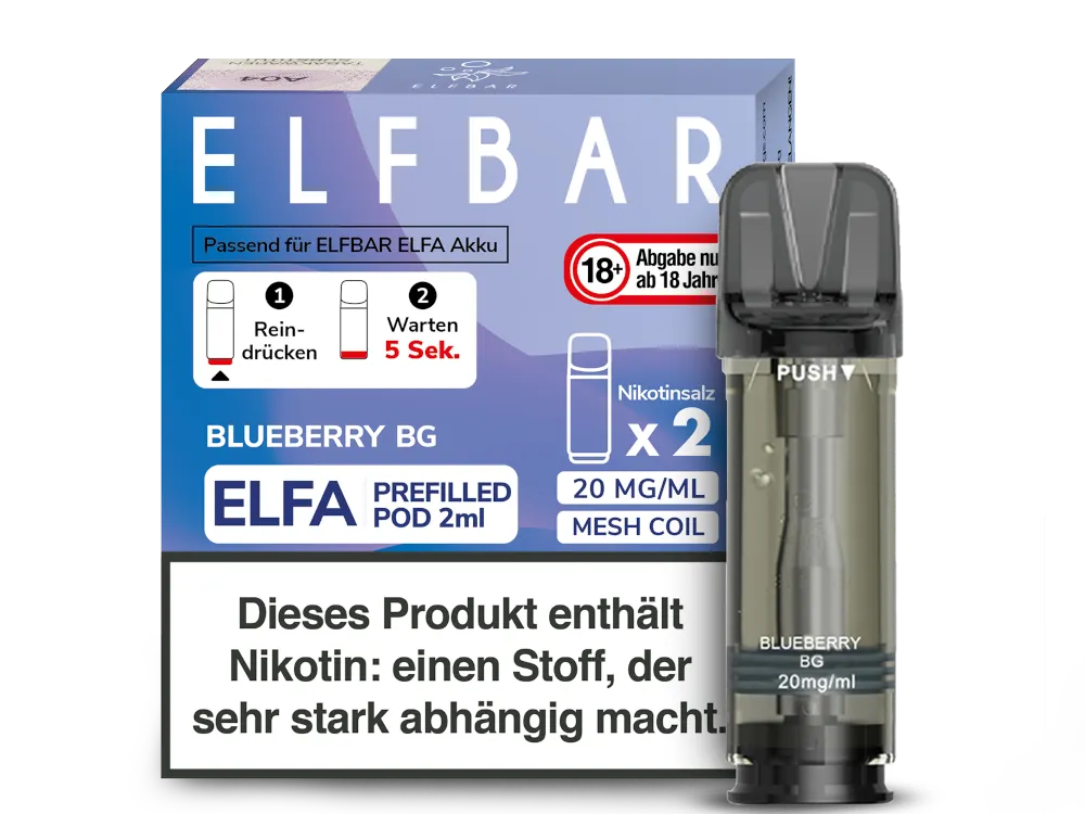 Elfbar Elfa Pod - 2 x 600 Züge - 20 mg/ml - 2 Stück à 2 ml