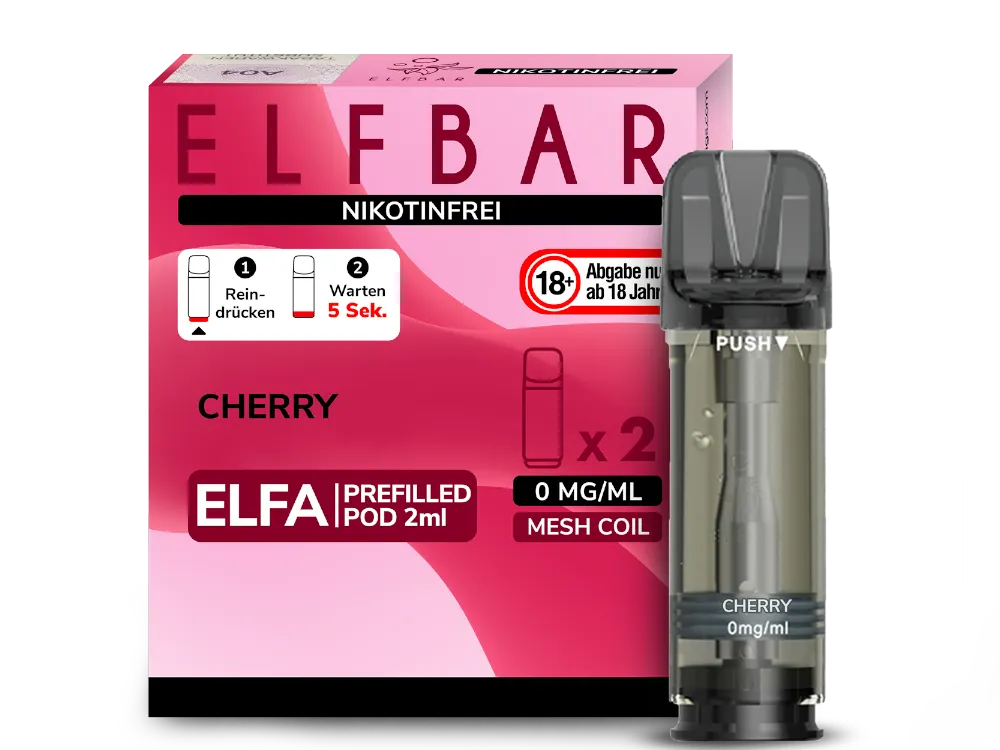 Elfbar Elfa Pod - 2 x 600 Züge - nikotinfrei - 0 mg/ml - 2 Stück à 2 ml