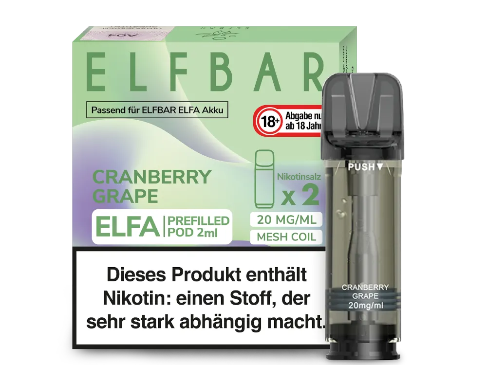 Elfbar Elfa Pod - 2 x 600 Züge - 20 mg/ml - 2 Stück à 2 ml