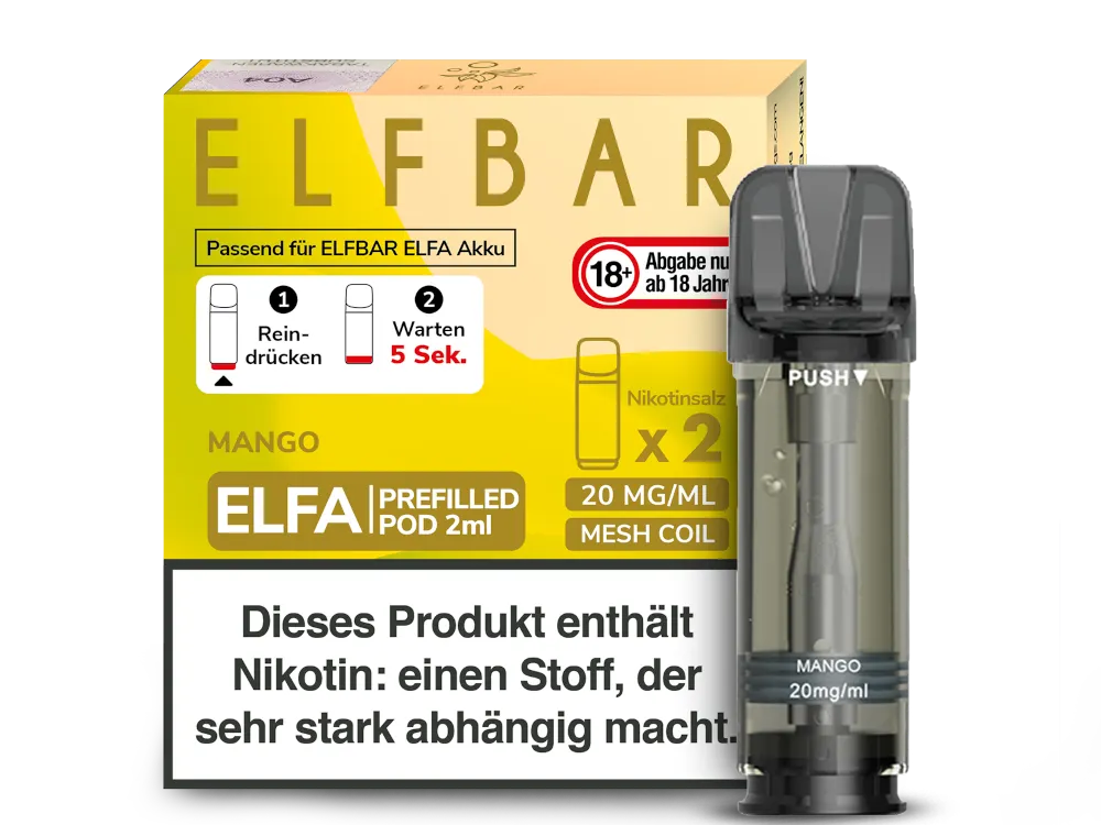 Elfbar Elfa Pod - 2 x 600 Züge - 20 mg/ml - 2 Stück à 2 ml