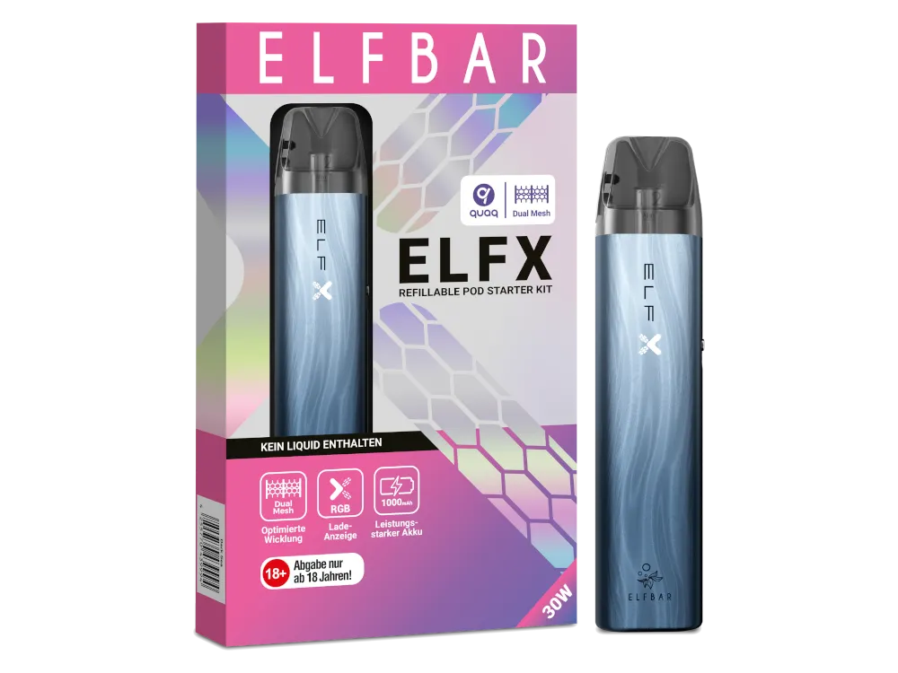 Elfbar ELFX Akku + 2 Pods - verschiedene Farben