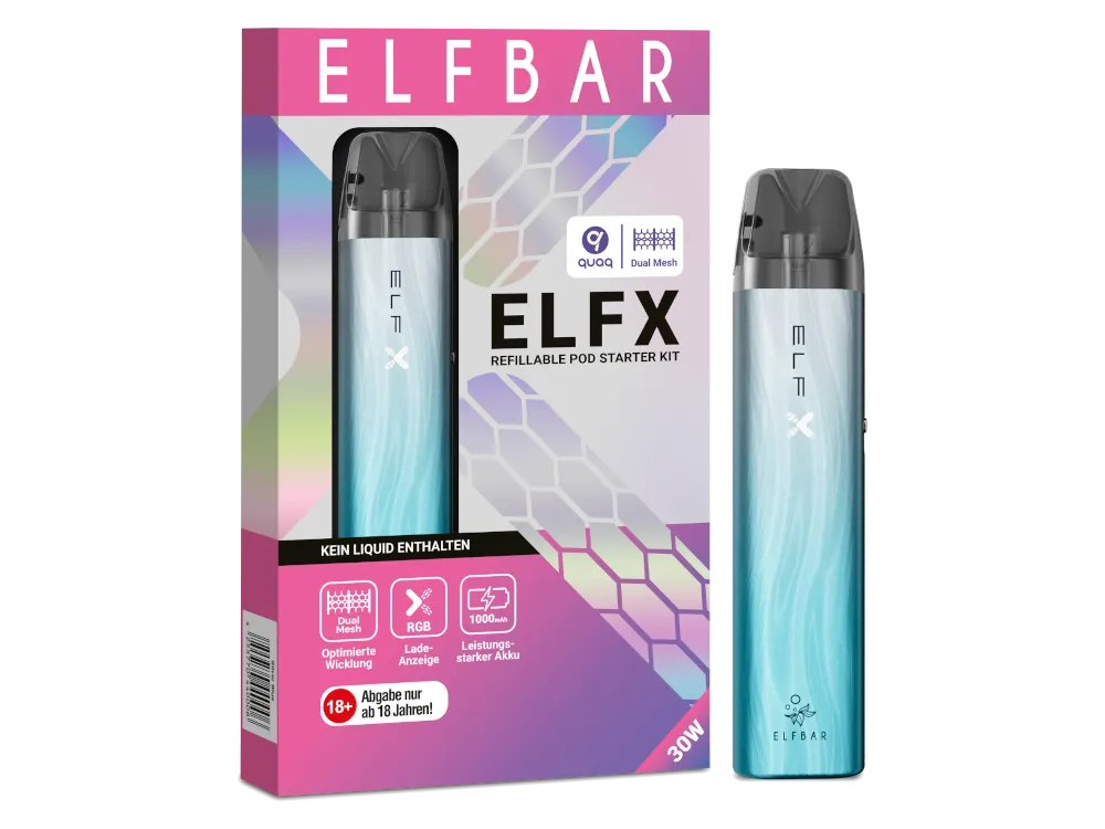 Elfbar ELFX Akku + 2 Pods - verschiedene Farben