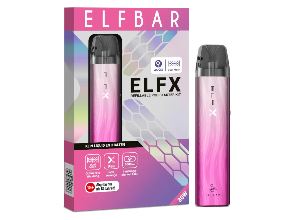 Elfbar ELFX Akku + 2 Pods - verschiedene Farben