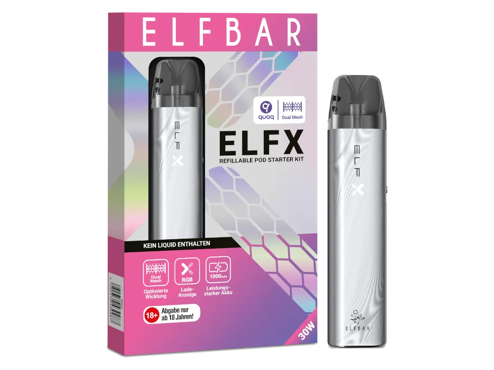Elfbar ELFX Akku + 2 Pods - verschiedene Farben