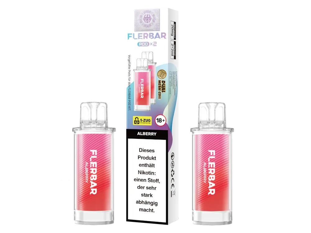 Flerbar Pod - 2 x 600 Züge - 20 mg/ml - 2 Stück à 2 ml