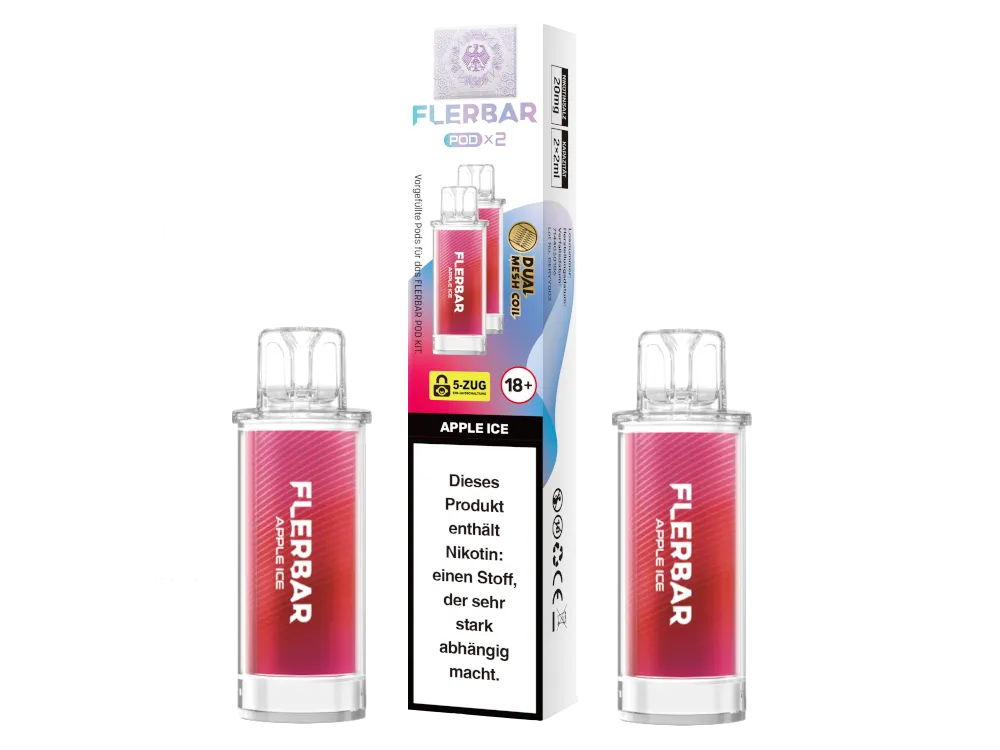 Flerbar Pod - 2 x 600 Züge - 20 mg/ml - 2 Stück à 2 ml