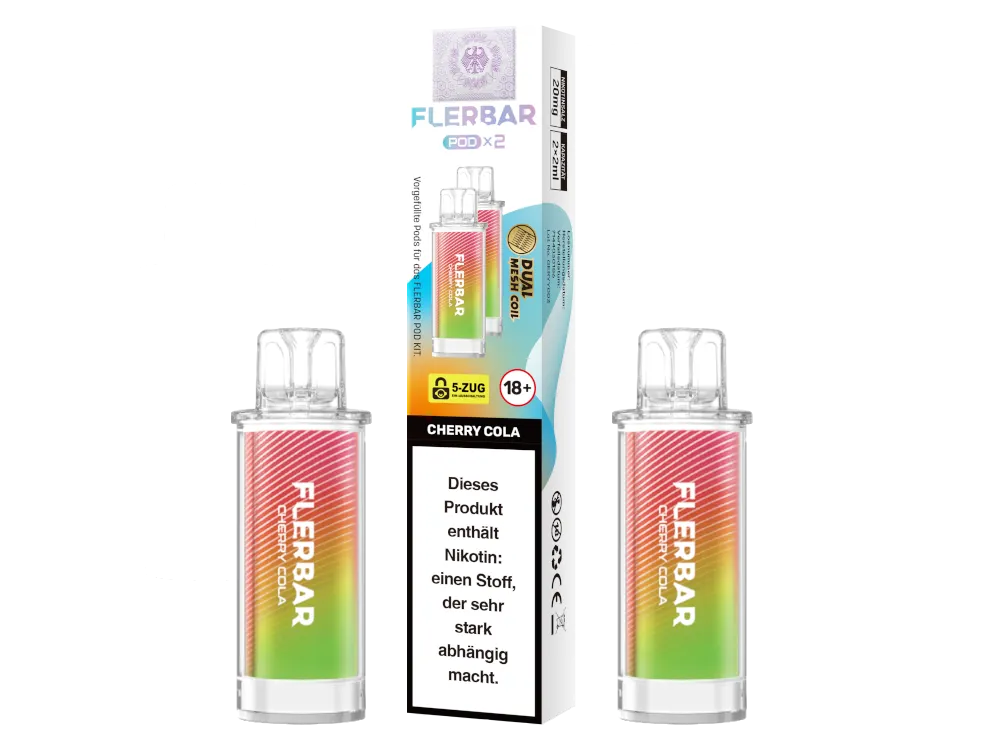 Flerbar Pod - 2 x 600 Züge - 20 mg/ml - 2 Stück à 2 ml