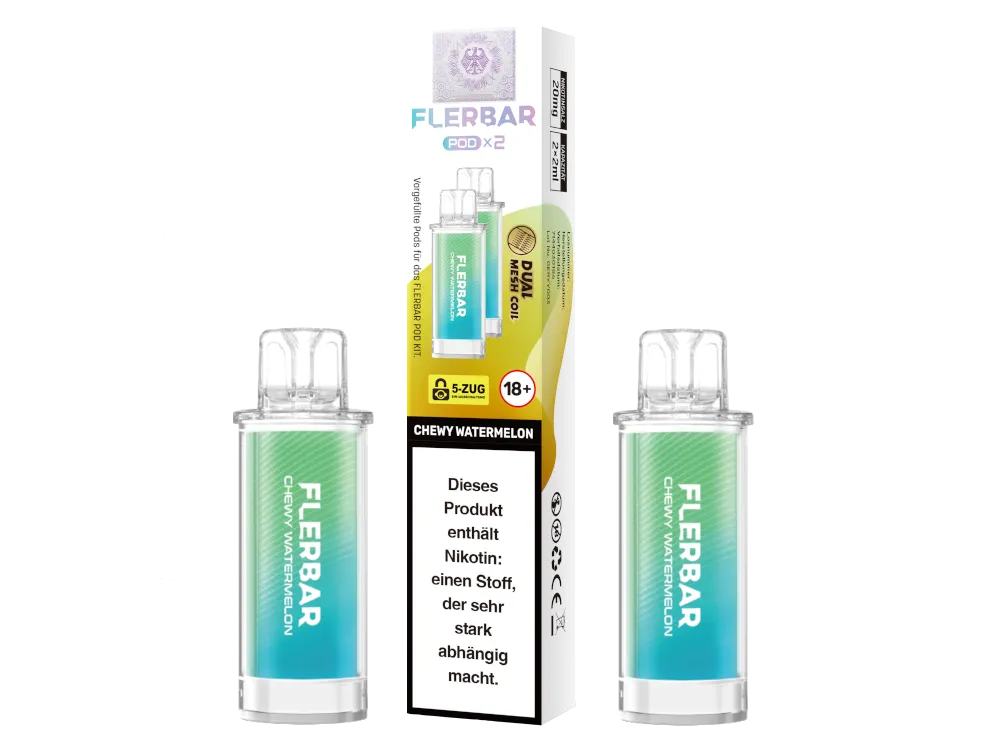 Flerbar Pod - 2 x 600 Züge - 20 mg/ml - 2 Stück à 2 ml