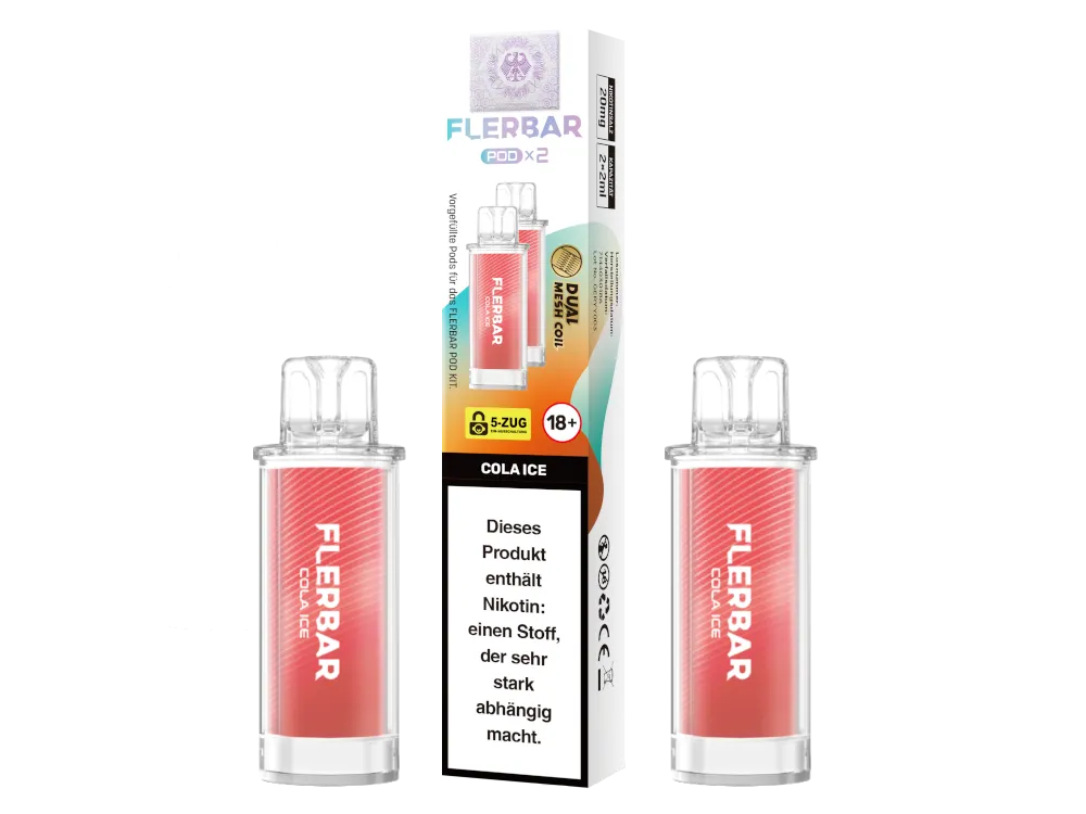 Flerbar Pod - 2 x 600 Züge - 20 mg/ml - 2 Stück à 2 ml