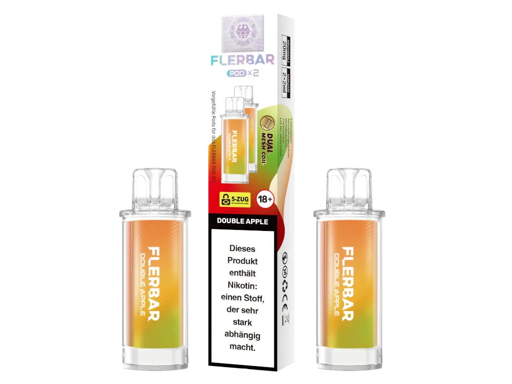 Flerbar Pod - 2 x 600 Züge - 20 mg/ml - 2 Stück à 2 ml