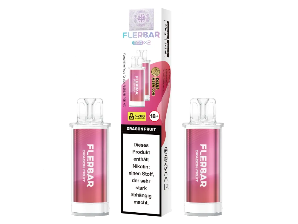 Flerbar Pod - 2 x 600 Züge - 20 mg/ml - 2 Stück à 2 ml