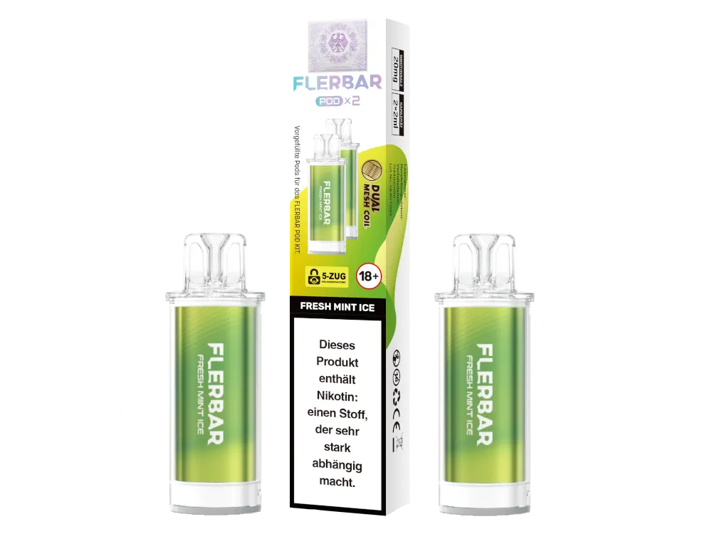 Flerbar Pod - 2 x 600 Züge - 20 mg/ml - 2 Stück à 2 ml