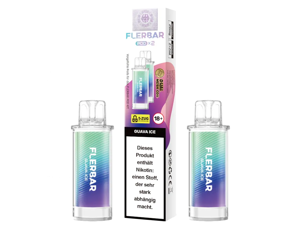 Flerbar Pod - 2 x 600 Züge - 20 mg/ml - 2 Stück à 2 ml