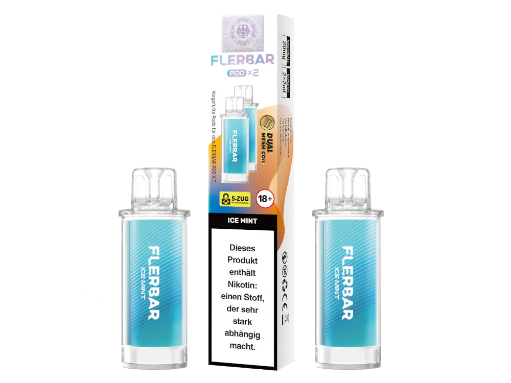 Flerbar Pod - 2 x 600 Züge - 20 mg/ml - 2 Stück à 2 ml