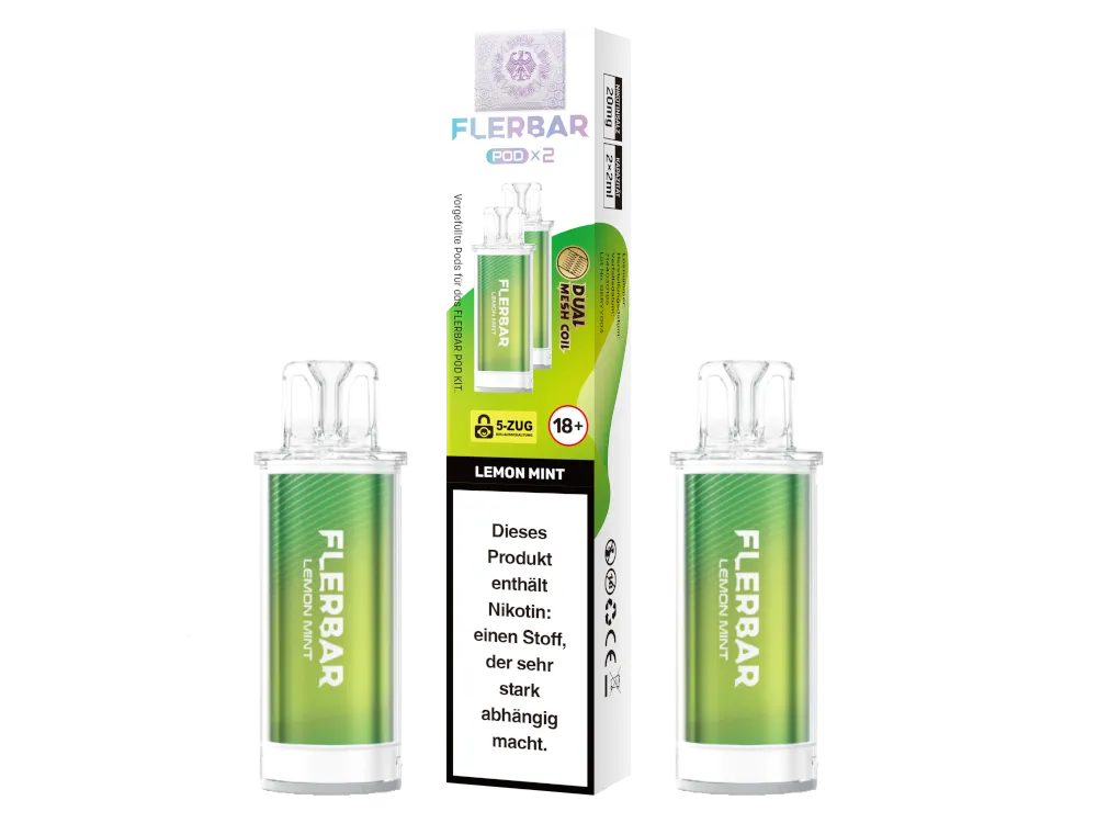 Flerbar Pod - 2 x 600 Züge - 20 mg/ml - 2 Stück à 2 ml