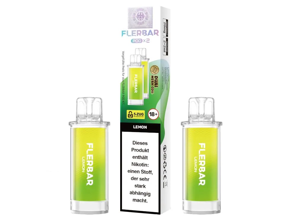 Flerbar Pod - 2 x 600 Züge - 20 mg/ml - 2 Stück à 2 ml