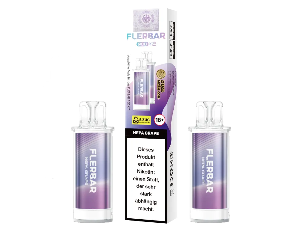 Flerbar Pod - 2 x 600 Züge - 20 mg/ml - 2 Stück à 2 ml