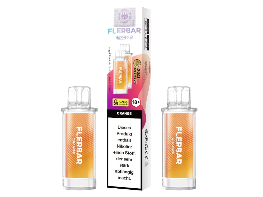 Flerbar Pod - 2 x 600 Züge - 20 mg/ml - 2 Stück à 2 ml