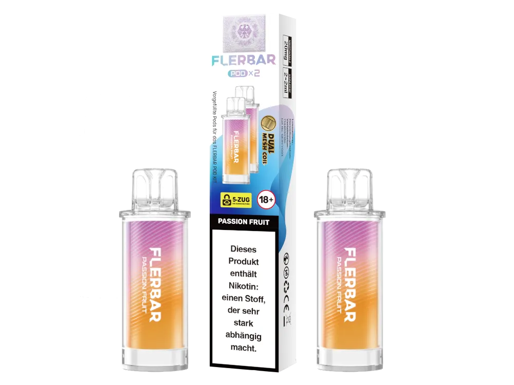 Flerbar Pod - 2 x 600 Züge - 20 mg/ml - 2 Stück à 2 ml