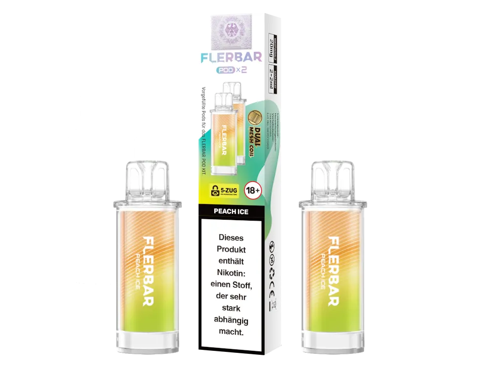 Flerbar Pod - 2 x 600 Züge - 20 mg/ml - 2 Stück à 2 ml