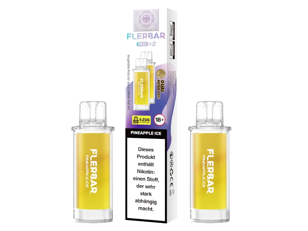 Flerbar Pod - 2 x 600 Züge - 20 mg/ml - 2 Stück à 2 ml