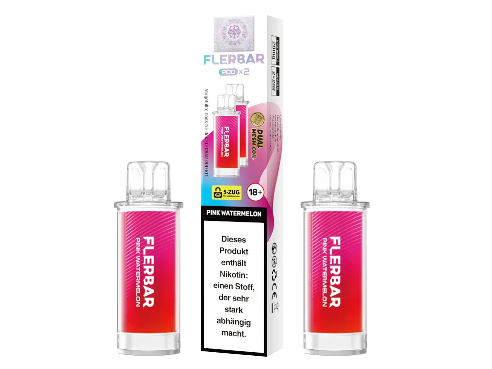 Flerbar Pod - 2 x 600 Züge - 20 mg/ml - 2 Stück à 2 ml