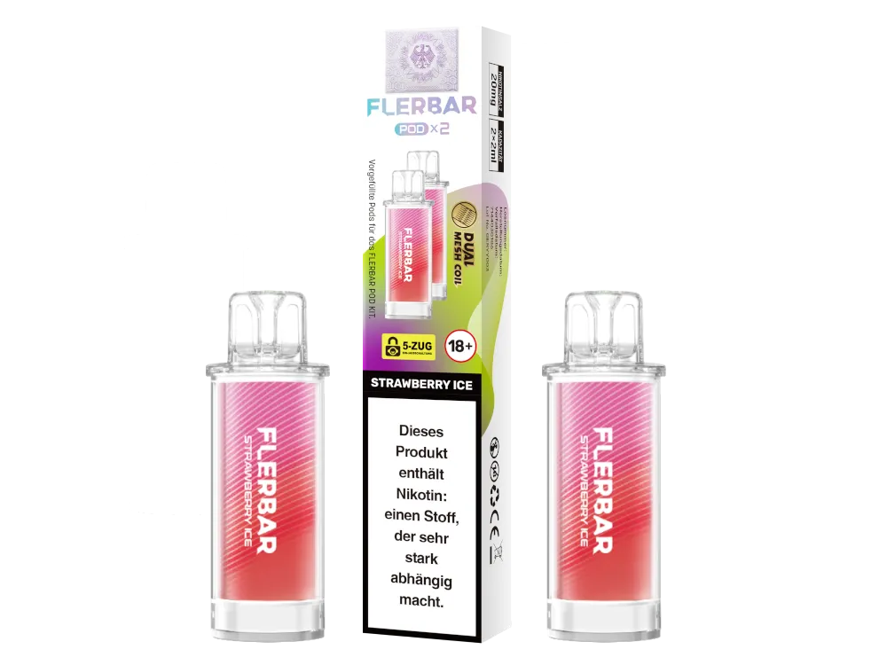 Flerbar Pod - 2 x 600 Züge - 20 mg/ml - 2 Stück à 2 ml