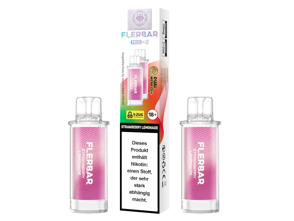 Flerbar Pod - 2 x 600 Züge - 20 mg/ml - 2 Stück à 2 ml