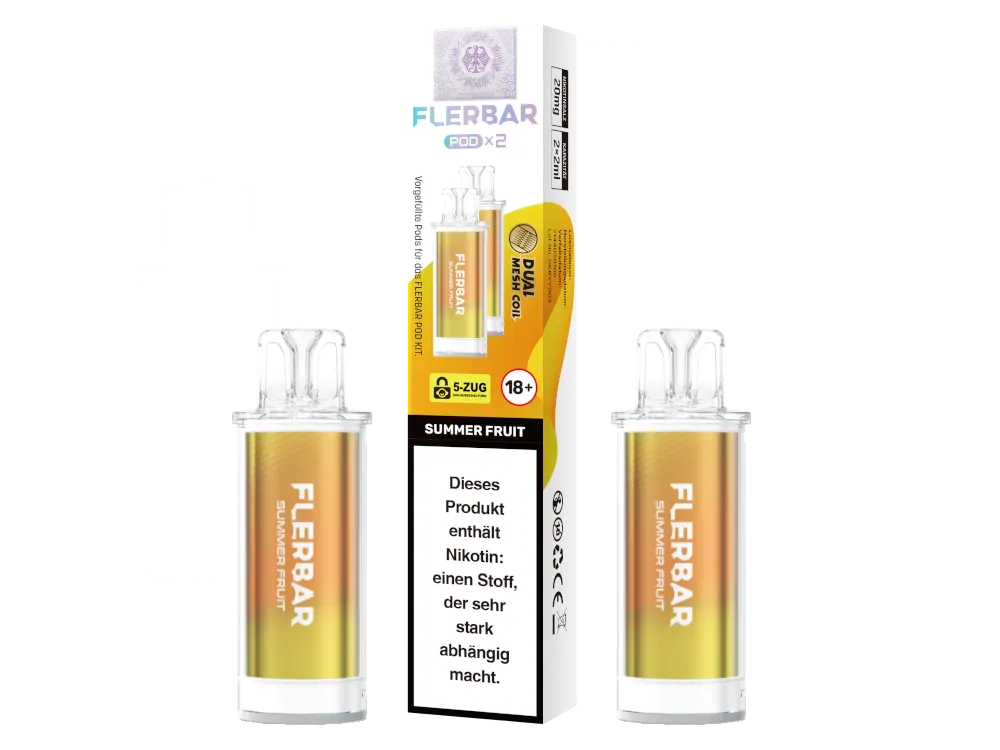 Flerbar Pod - 2 x 600 Züge - 20 mg/ml - 2 Stück à 2 ml