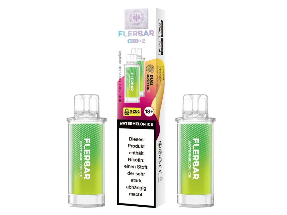 Flerbar Pod - 2 x 600 Züge - 20 mg/ml - 2 Stück à 2 ml