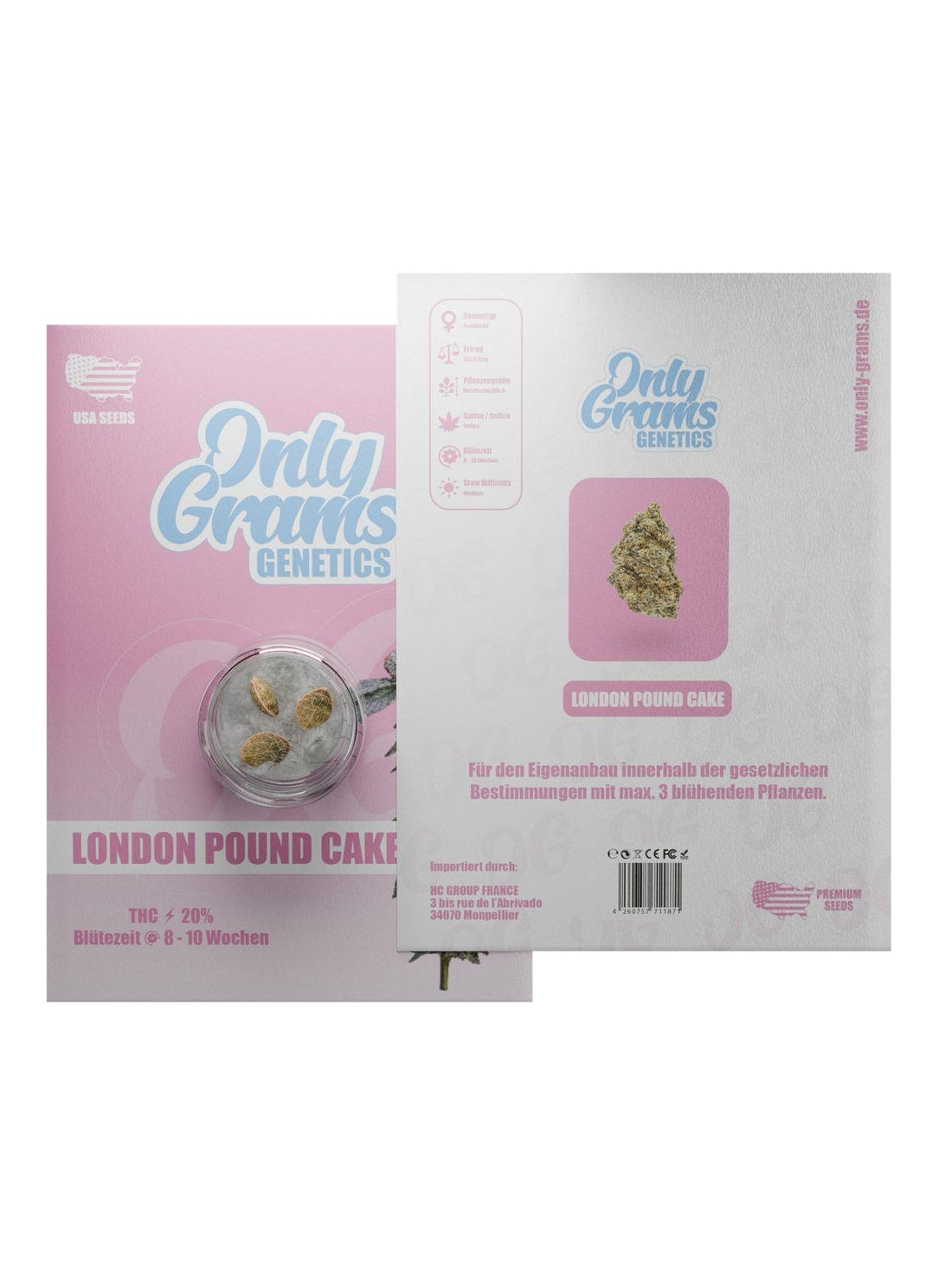 OnlyGrams Cannabis Samen - London Pound Cake - 3 Stück