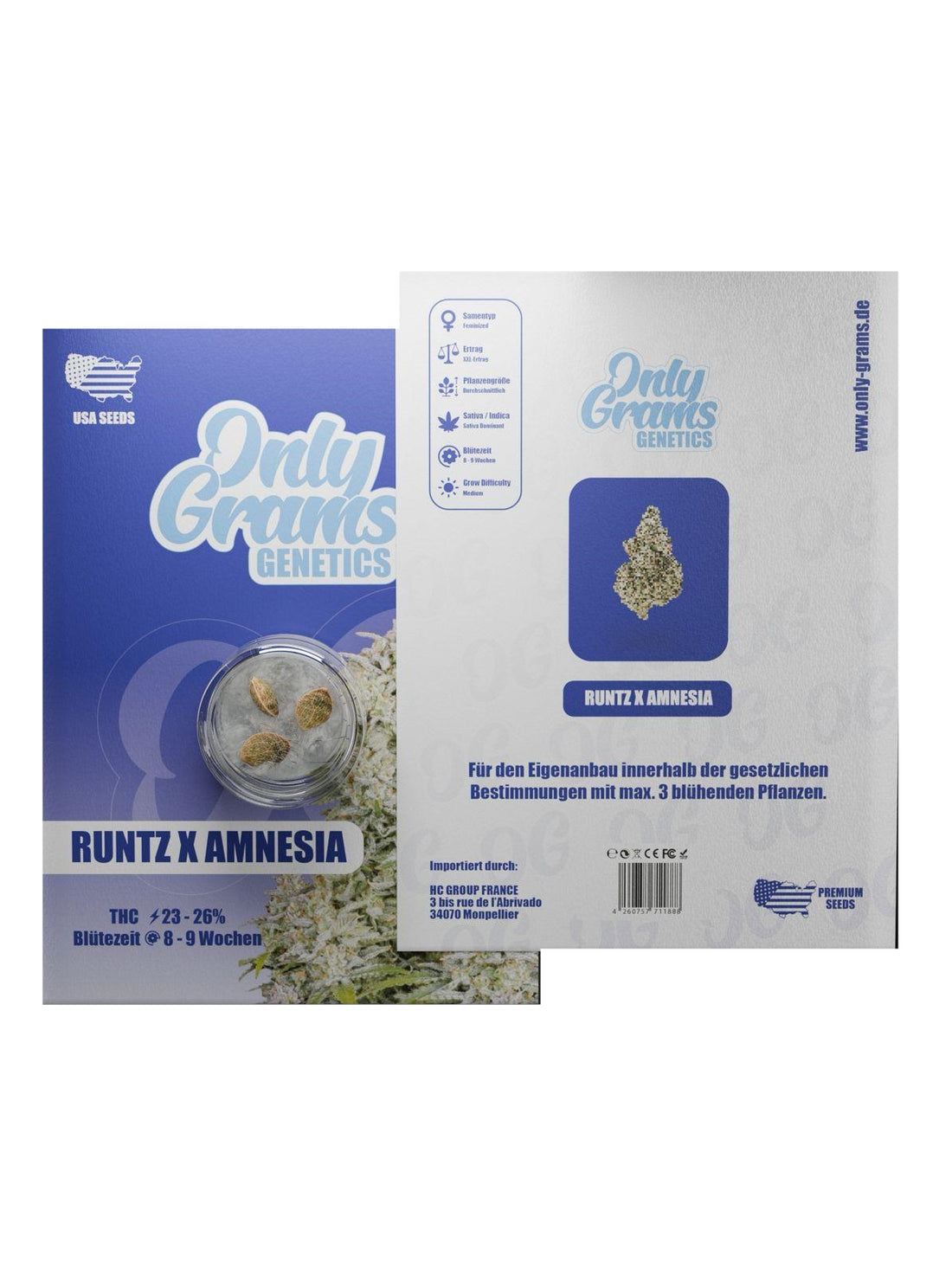 OnlyGrams Cannabis Samen - Runtz X Amnesia - 3 Stück