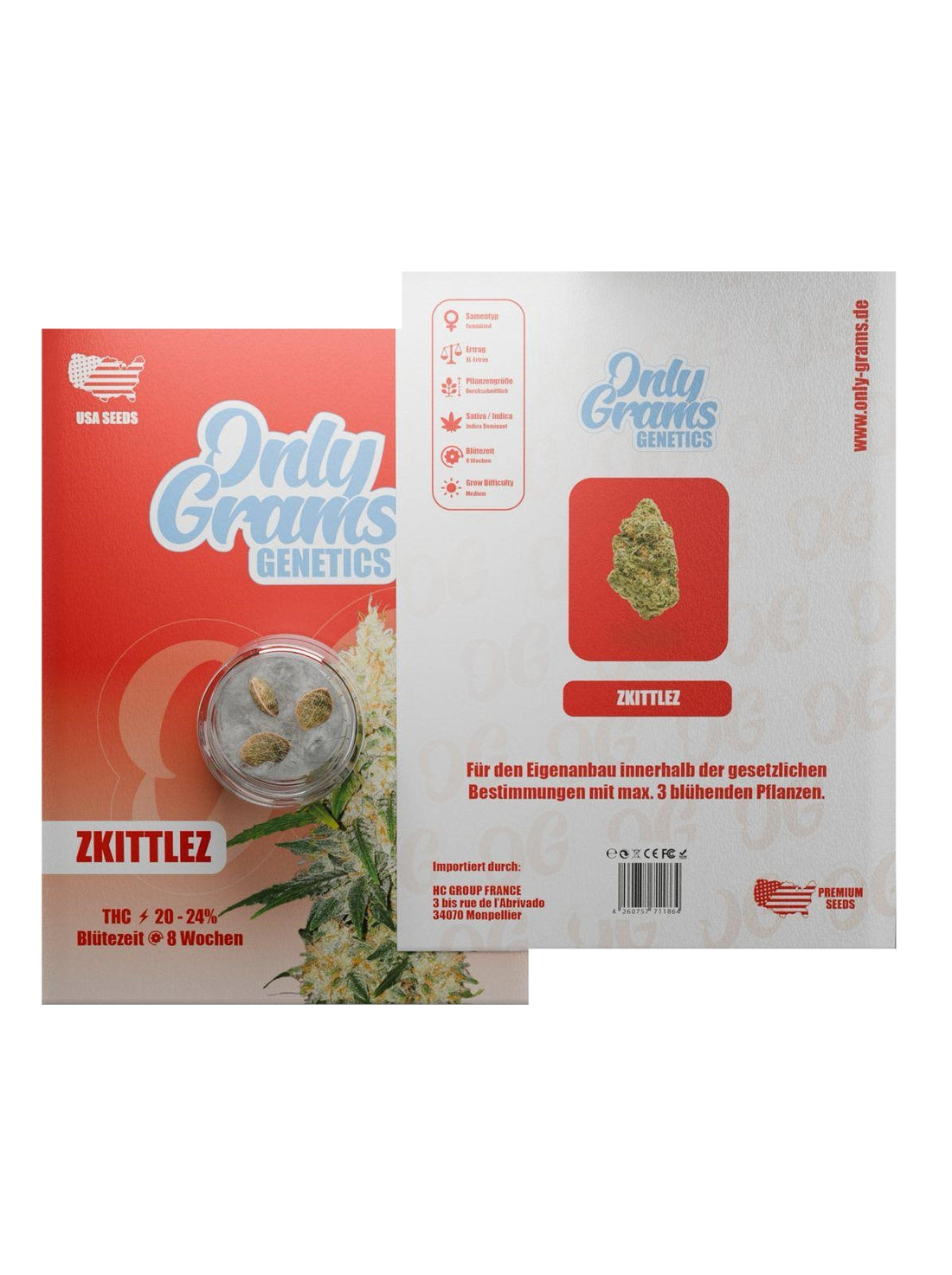 OnlyGrams Cannabis Samen - Zkittlez - 3 Stück